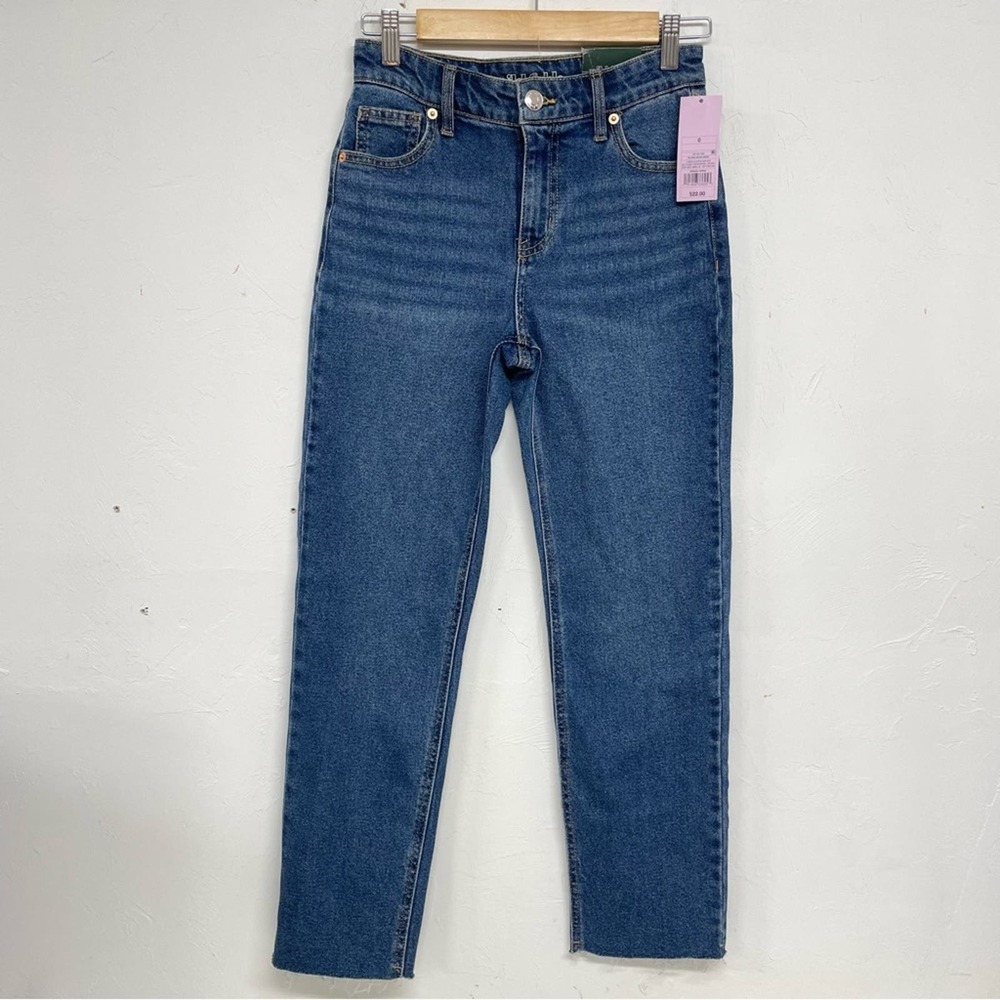 Wild Fable High Rise Medium Wash Straight Ankle Jeans 0